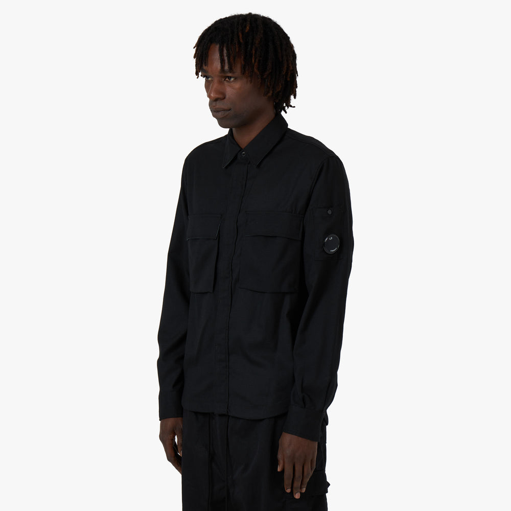 C.P. Company Wool Gabardine Shirt / Black