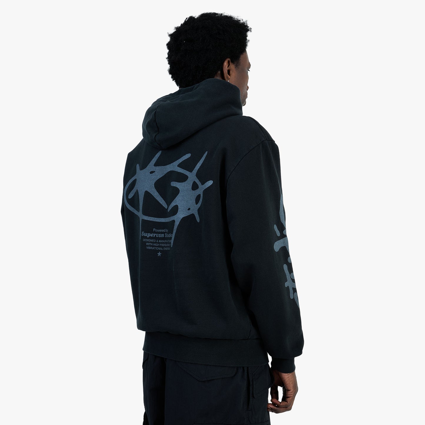 Sweat à capuche Supervsn Studio Star / Noir vintage