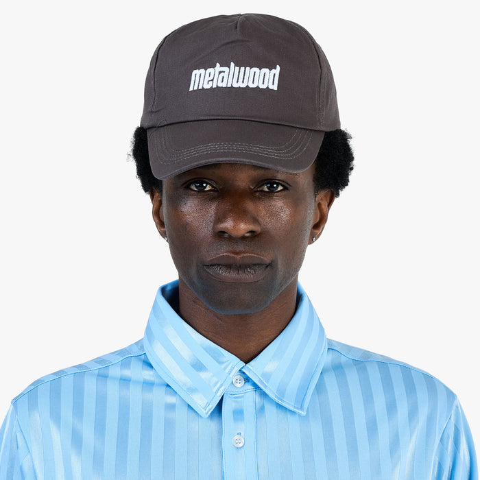 Casquette 5 panneaux à logo Metalwood Metal / Marron 1