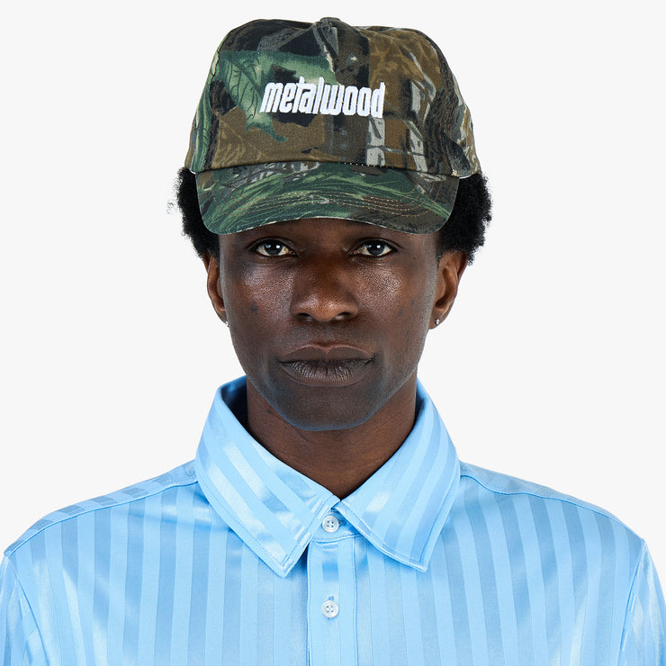 Casquette 5 panneaux Metalwood Metal Logo / Camo Feuille Réelle 1