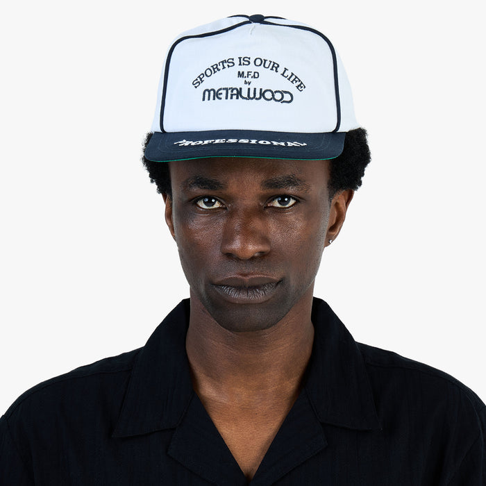 Metalwood Professional Piping Snapback Hat / White 1