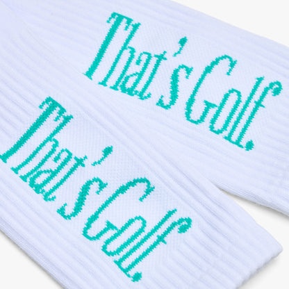 Metalwood That's Golf Crew Socks / White