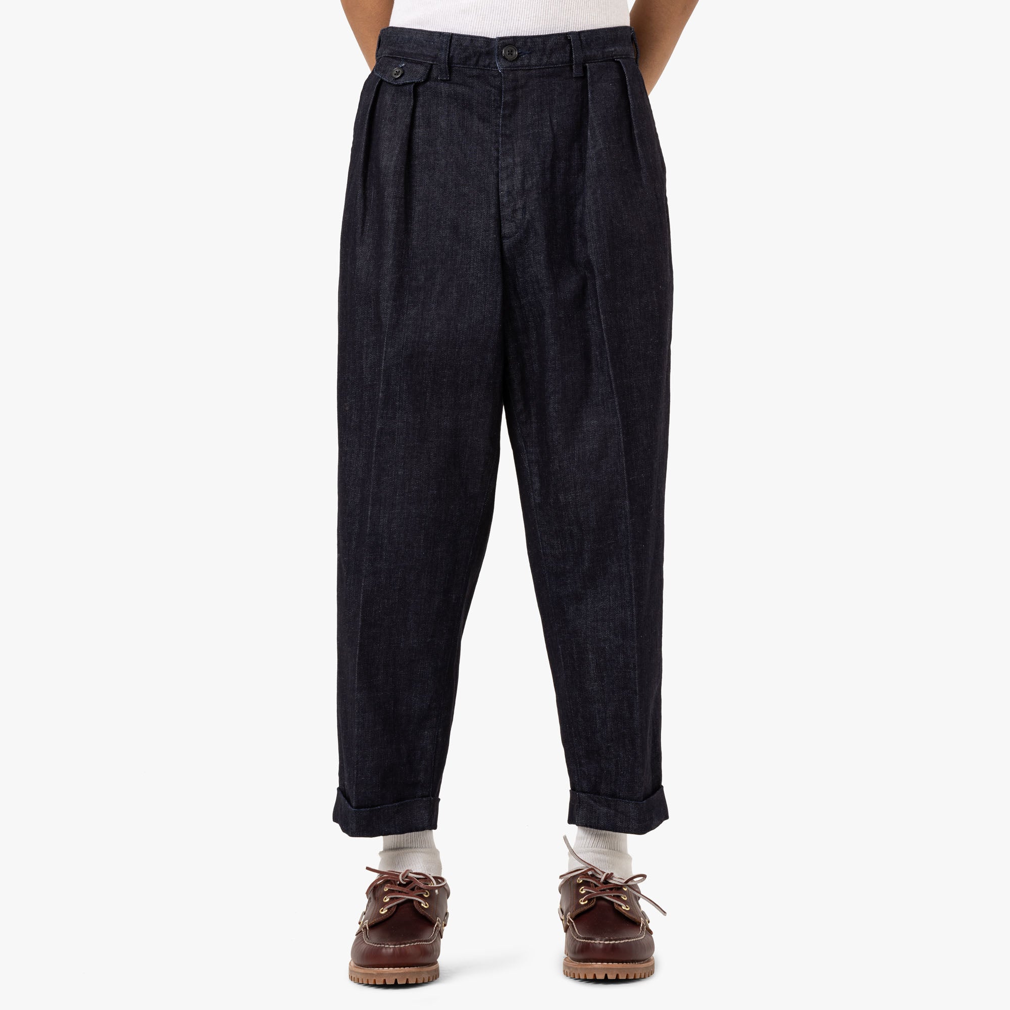 BEAMS PLUS 2Pleats Tapered Denim / Indigo 1