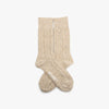 BEAMS PLUS Cable Nep Crazy Chaussettes / Blanc Cassé 2