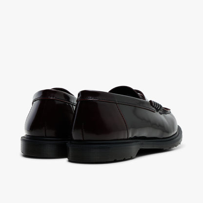 Dr. Martens Mayfare Rub Off Leather Penny Loafers / Arcadia Rouge Cerise