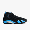 Jordan 14 Retro Black / White - University Blue   1