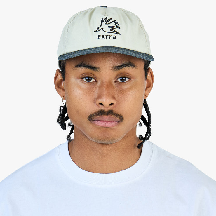 Casquette 5 panneaux Parra Yarn Bird / Blanc cassé 1