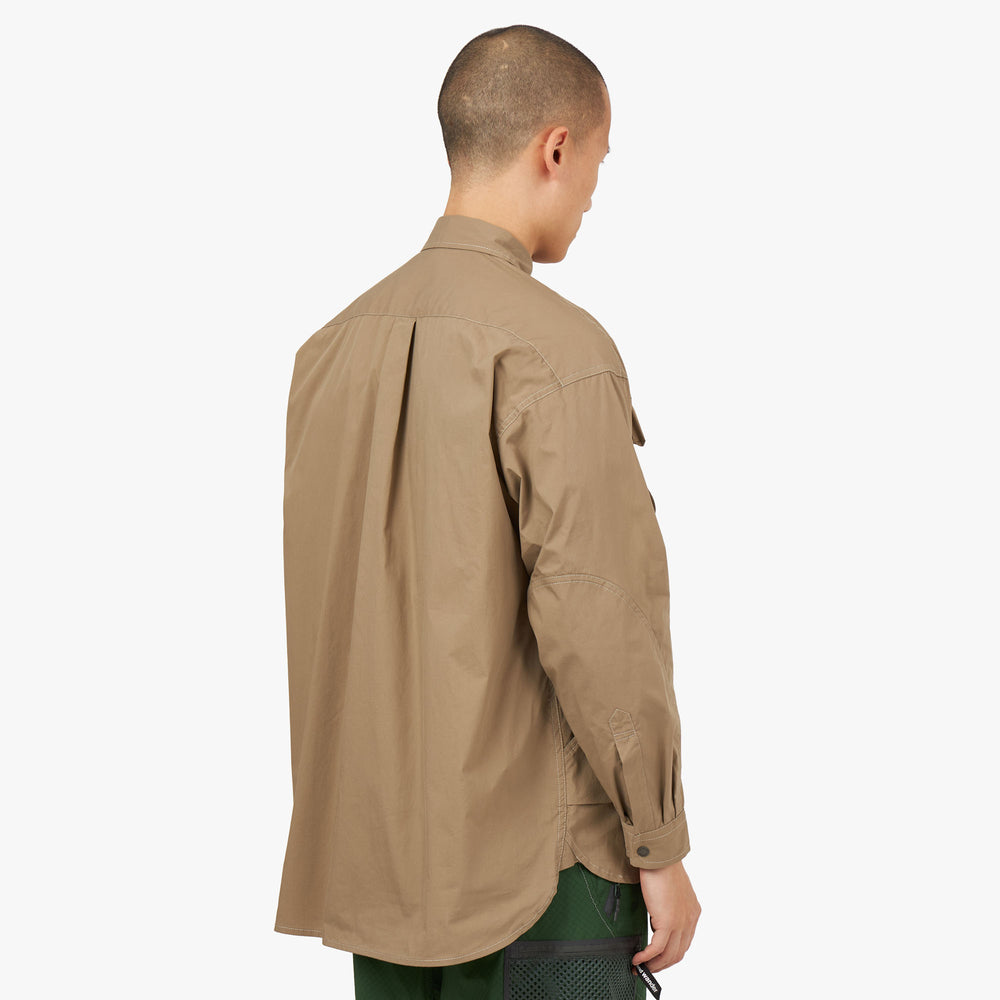 and wander Multi Pocket Shirt Jacket / Beige