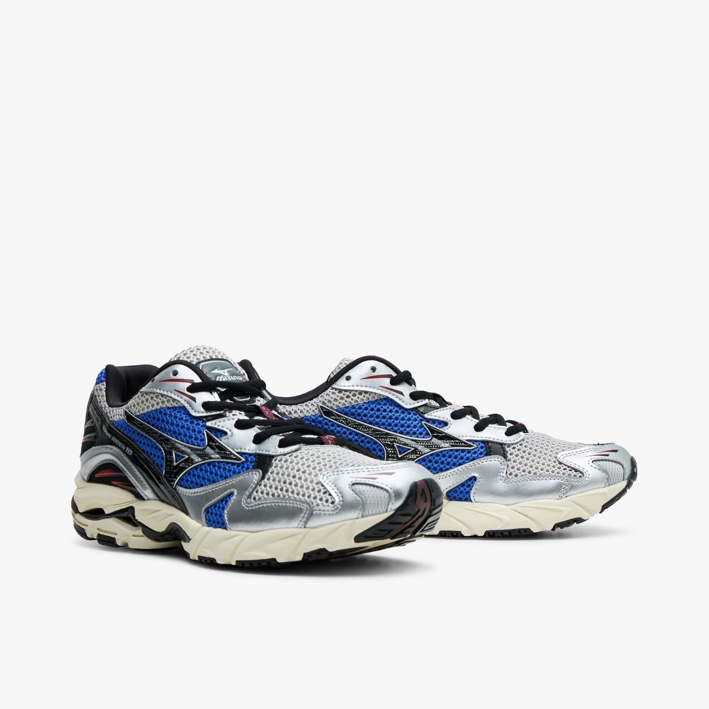 Mizuno Wave Rider 10 Sport Harbor Mist / Noir - Bleu Éclatant