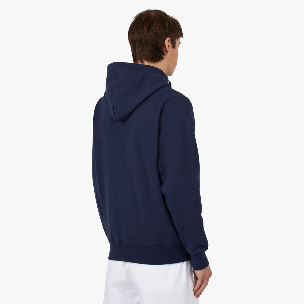 Navy blue shop pullover sweatshirt