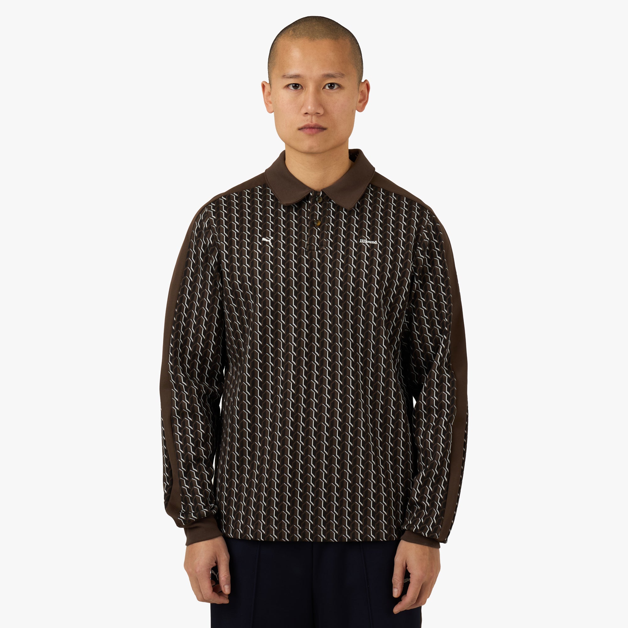 トップス JJJJound x Puma Longsleeve Polo Puma x JJJJOUND T7 LONGSLEEVE POLO 'Chocolate' The latest