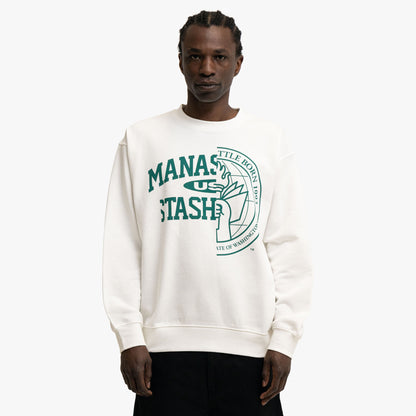 Manastash Collegiate Crewneck Blanc