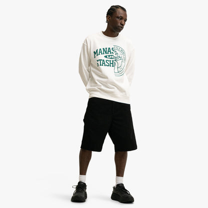 Manastash Collegiate Crewneck Blanc
