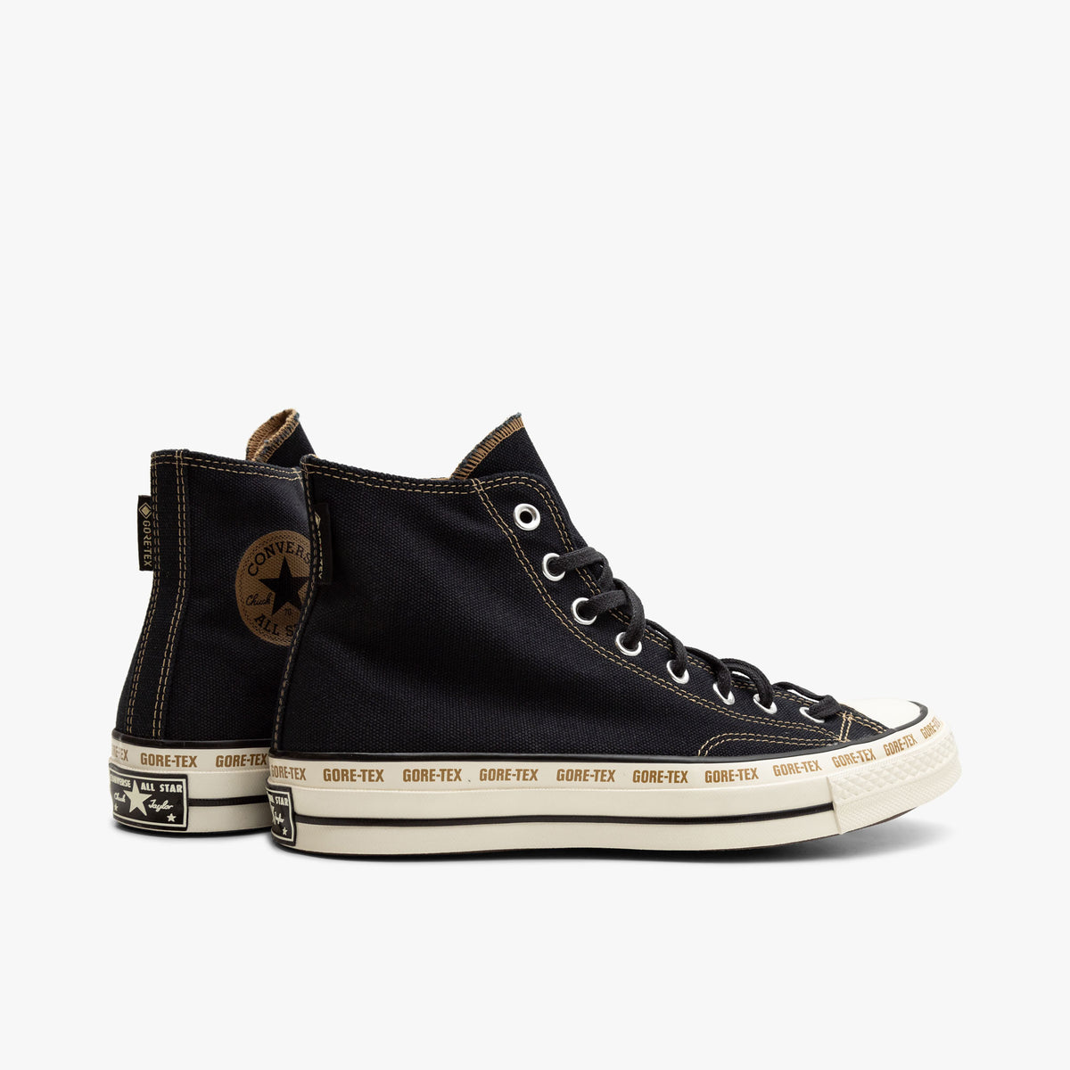 Converse Chuck 70 Hi GTX Noir / Tabouret de crapaud Beige - Aigrette