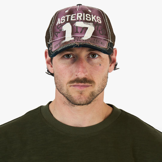 Adidem Asterisks Frayed Trucker / Brown