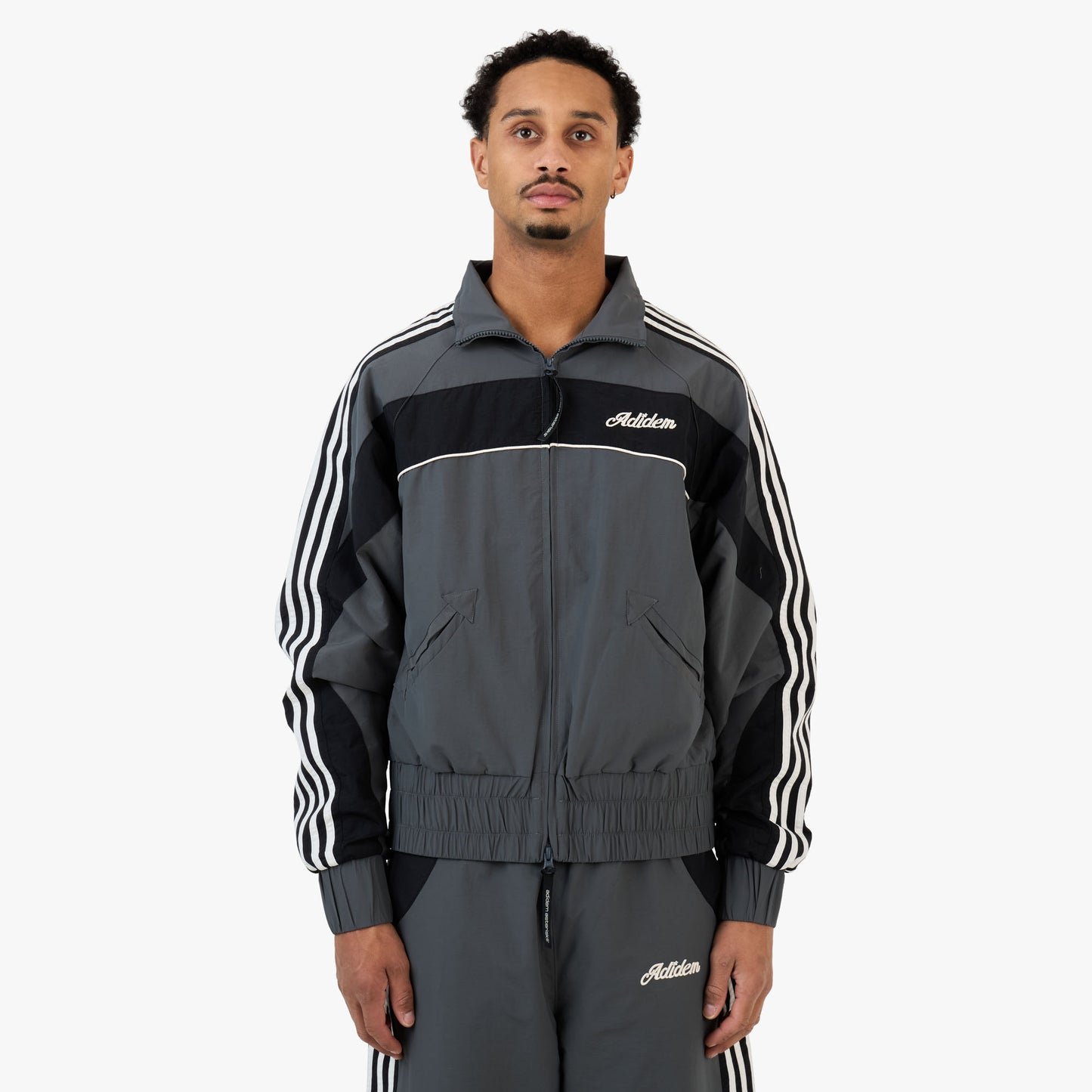 Adidem Astericks Stripped Tracket Jacket Black