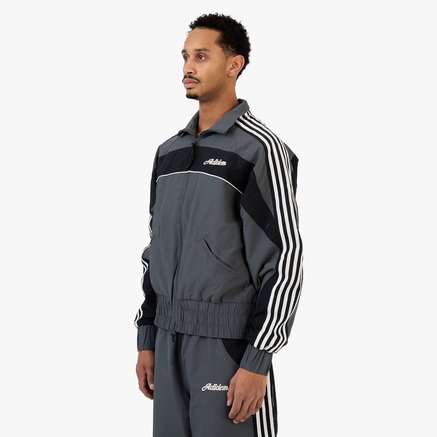 Adidem Astericks Stripped Tracket Jacket Black