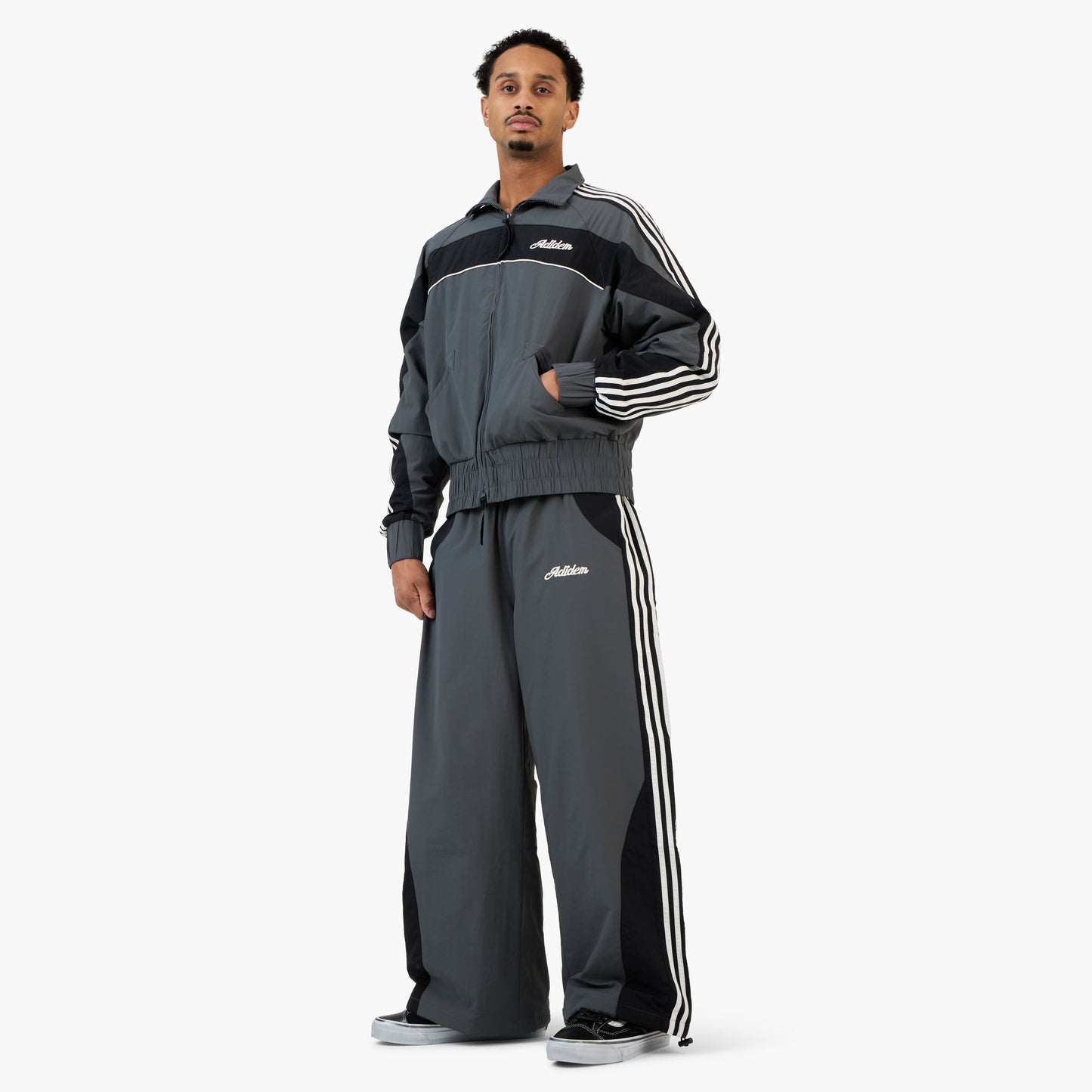 Adidem Astericks Stripped Tracket Jacket Black
