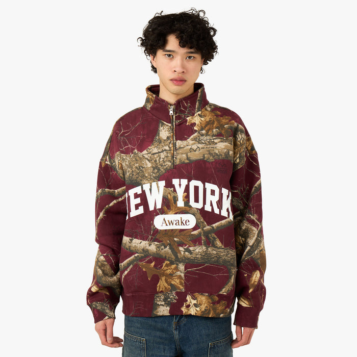 Awake NY New York Arch Quarter Zip Merlot 1