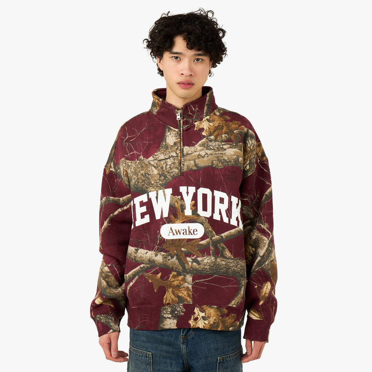 Awake NY New York Arch Quarter Zip Merlot 1