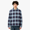 Awake NY Chemise en Flanelle à zip Bleu 1