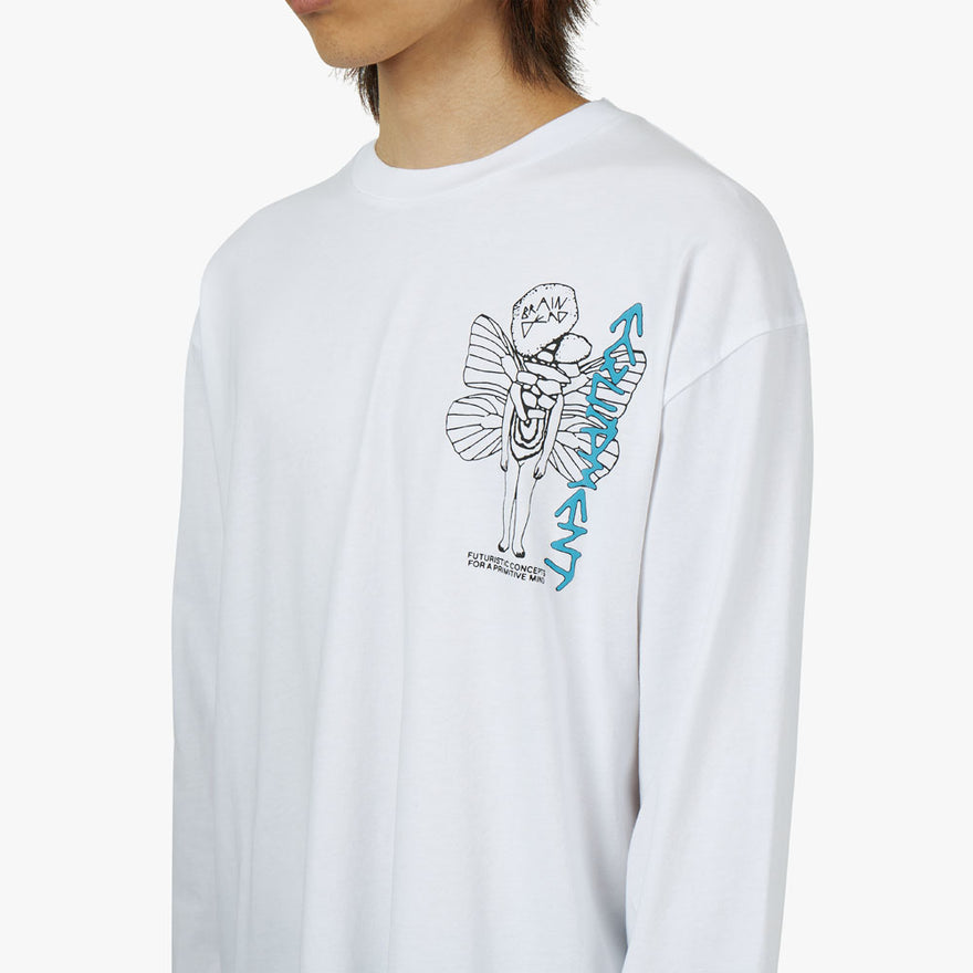 Brain Dead Equipment Primitive Fairy Long Sleeve T-shirt / White – Livestock