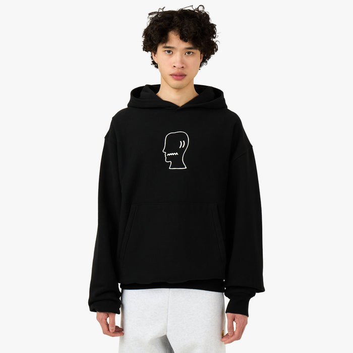 Brain Dead Logohead Hoodie Black 1