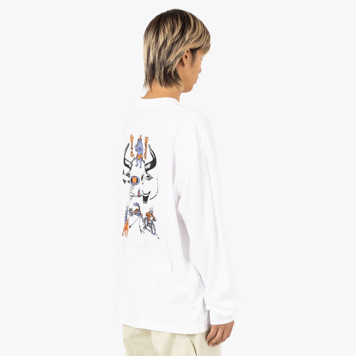 Brain Dead Cosmic Debris L/S Shirt / White 1