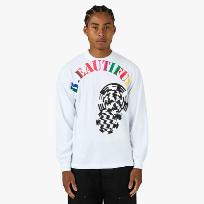 b.Eautiful Silhouette Long-Sleeve T-Shirt White