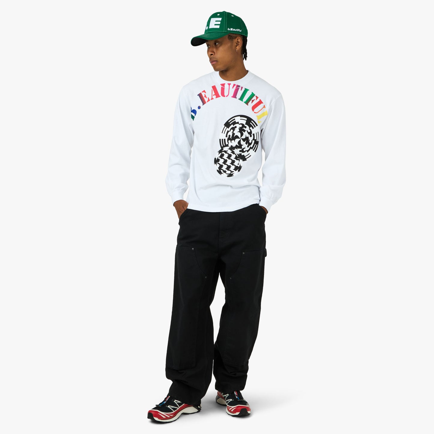 b.Eautiful Silhouette Long-Sleeve T-Shirt White