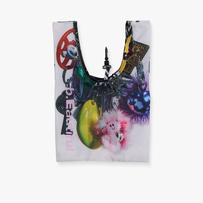 b.Eautiful Keychains Reusable Bag Mini White 1
