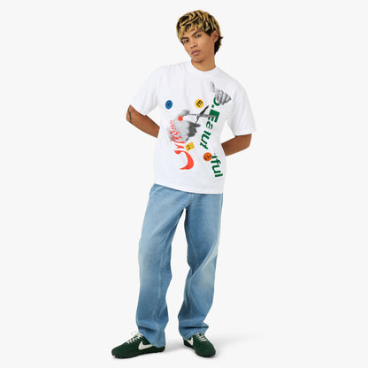 b.Eautiful Cutting T-Shirt Blanc
