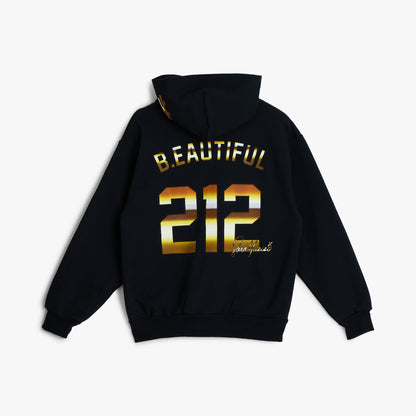 b.Eautiful x Sara Yukiko Wavy NY Zip Up Hoodie Navy