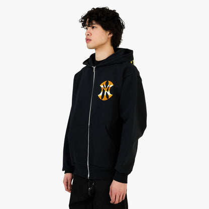 b.Eautiful x Sara Yukiko Wavy NY Zip Up Hoodie Navy