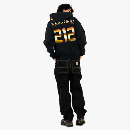 b.Eautiful x Sara Yukiko Wavy NY Zip Up Hoodie Navy