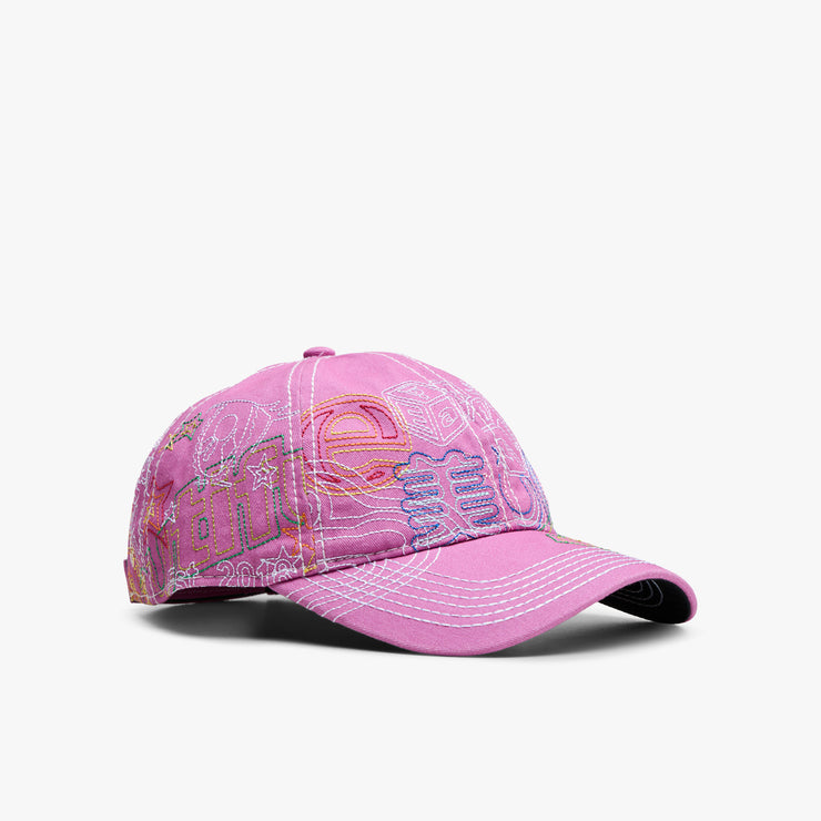 b.Eautiful Stitch Mania 6 Panel Hat Off-Pink / Multi 1