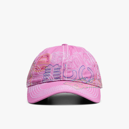 b.Eautiful Stitch Mania 6 Panel Hat Off-Pink / Multi