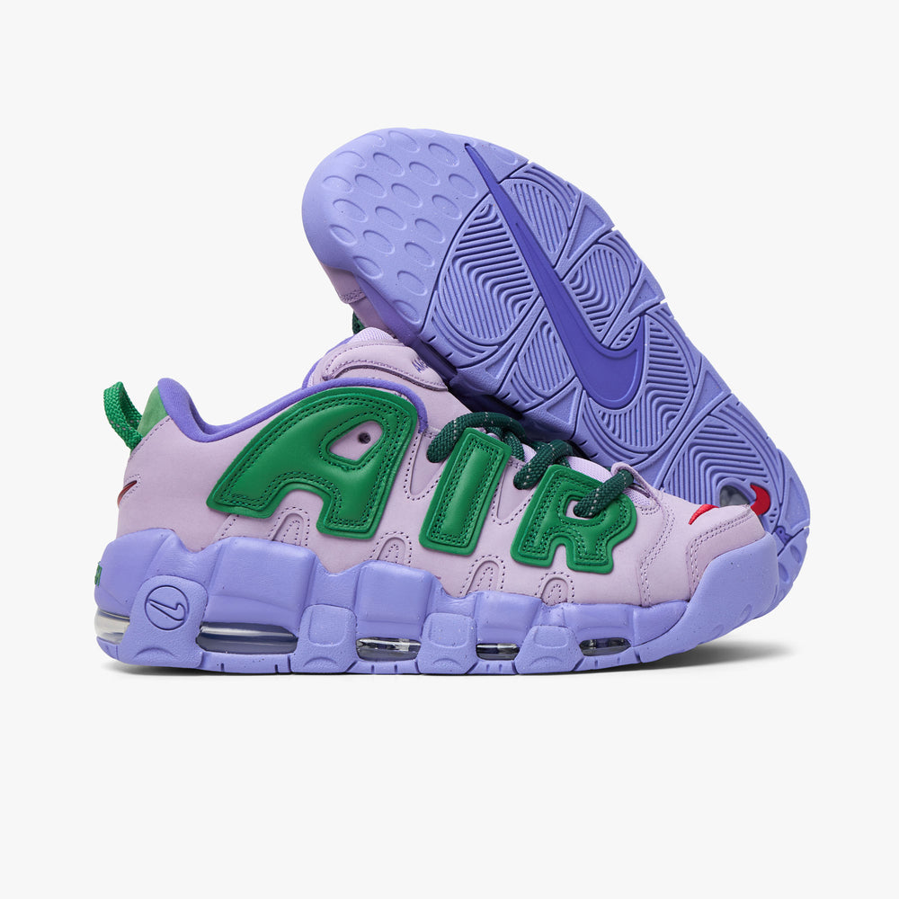 Nike x AMBUSH Air More Uptempo Low SP Lilac / Apple Green - University Red