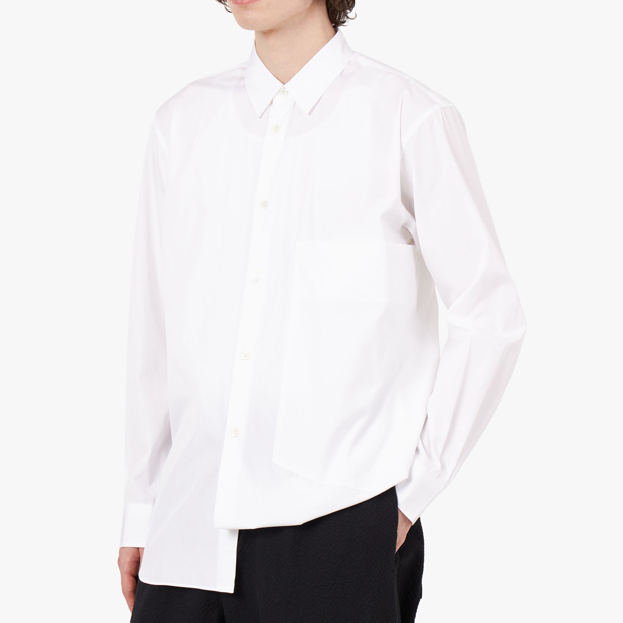 COMME des GARÇONS SHIRT Oversized Pocket Shirt / White | Livestock