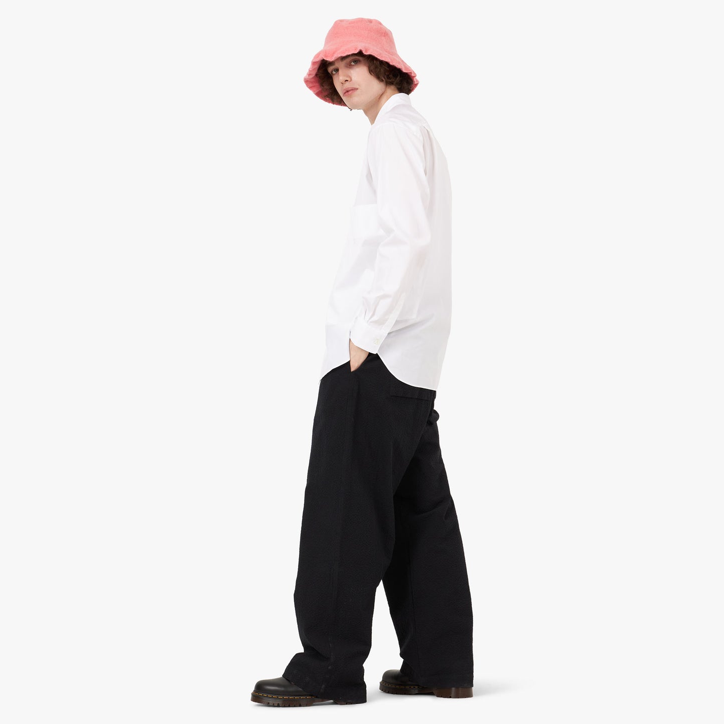 COMME des GARÇONS SHIRT Chemise à poche surdimensionnée / Blanc