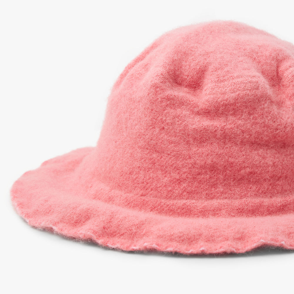 Wholesale Bucket Hat Corduroy Pink and Cream Hat for Women