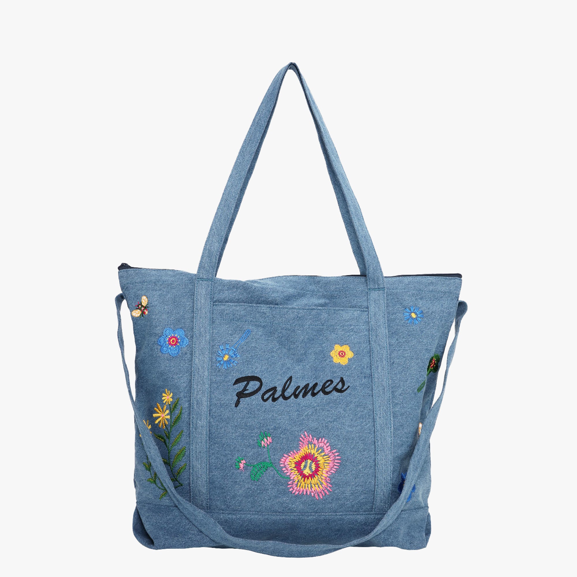 Palmes Men s Floral Tote Bag in Denim END Clothing