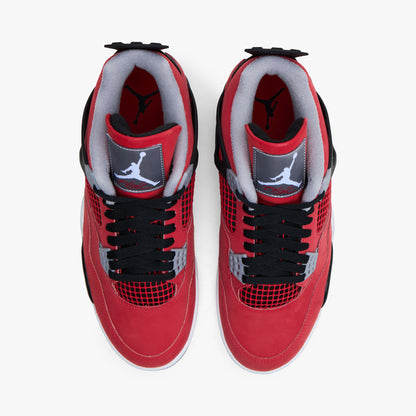 Jordan 4 Rétro Rouge Feu / Blanc - Noir