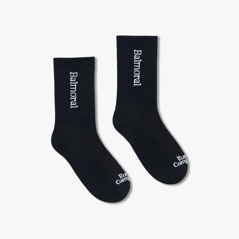 Chaussettes de course Balmoral en mérinos / Noir