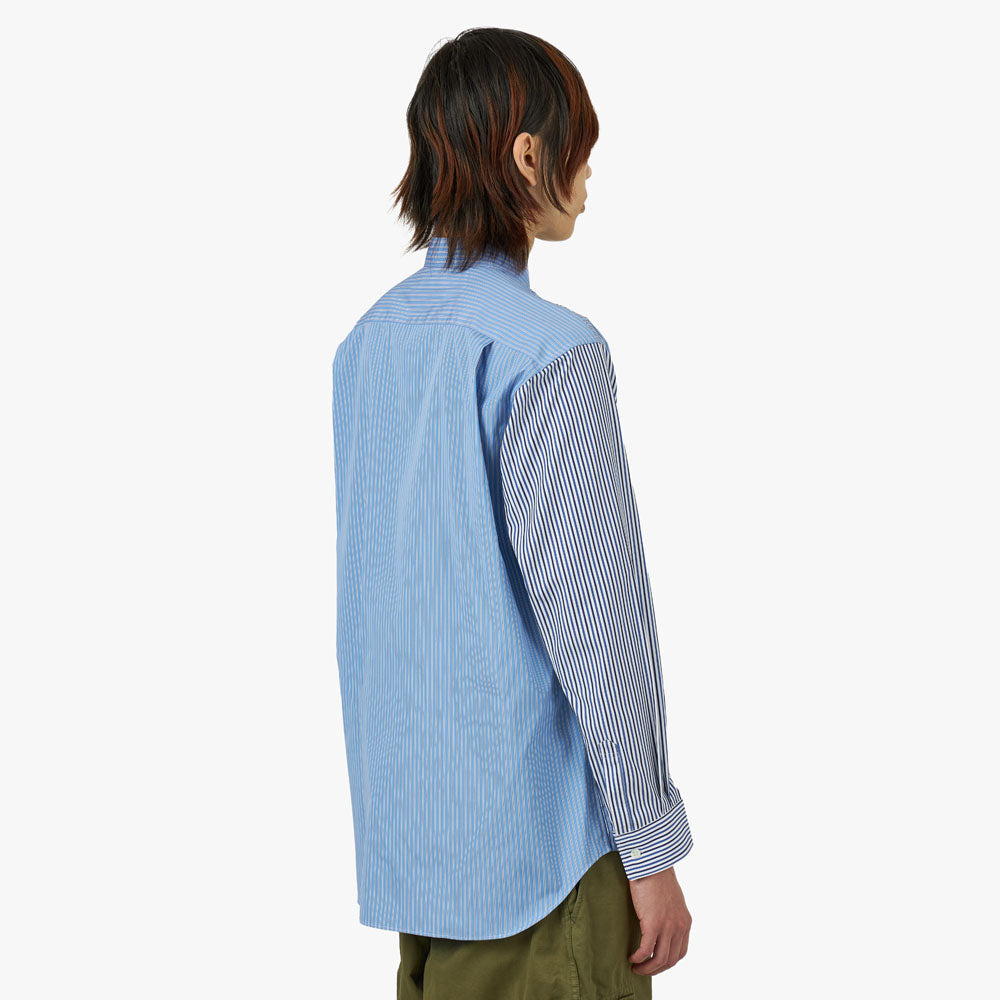 COMME des GARÇONS SHIRT Striped Poplin Shape 5 / Blue – Livestock