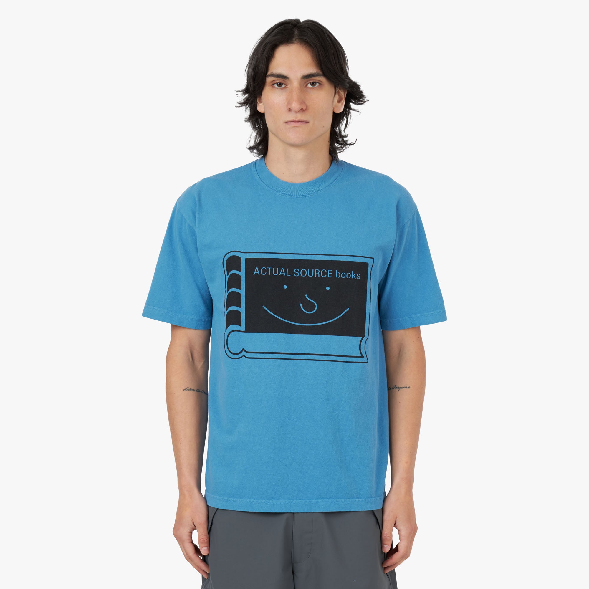 Actual Source Happy Book t-shirt / Bleu 1