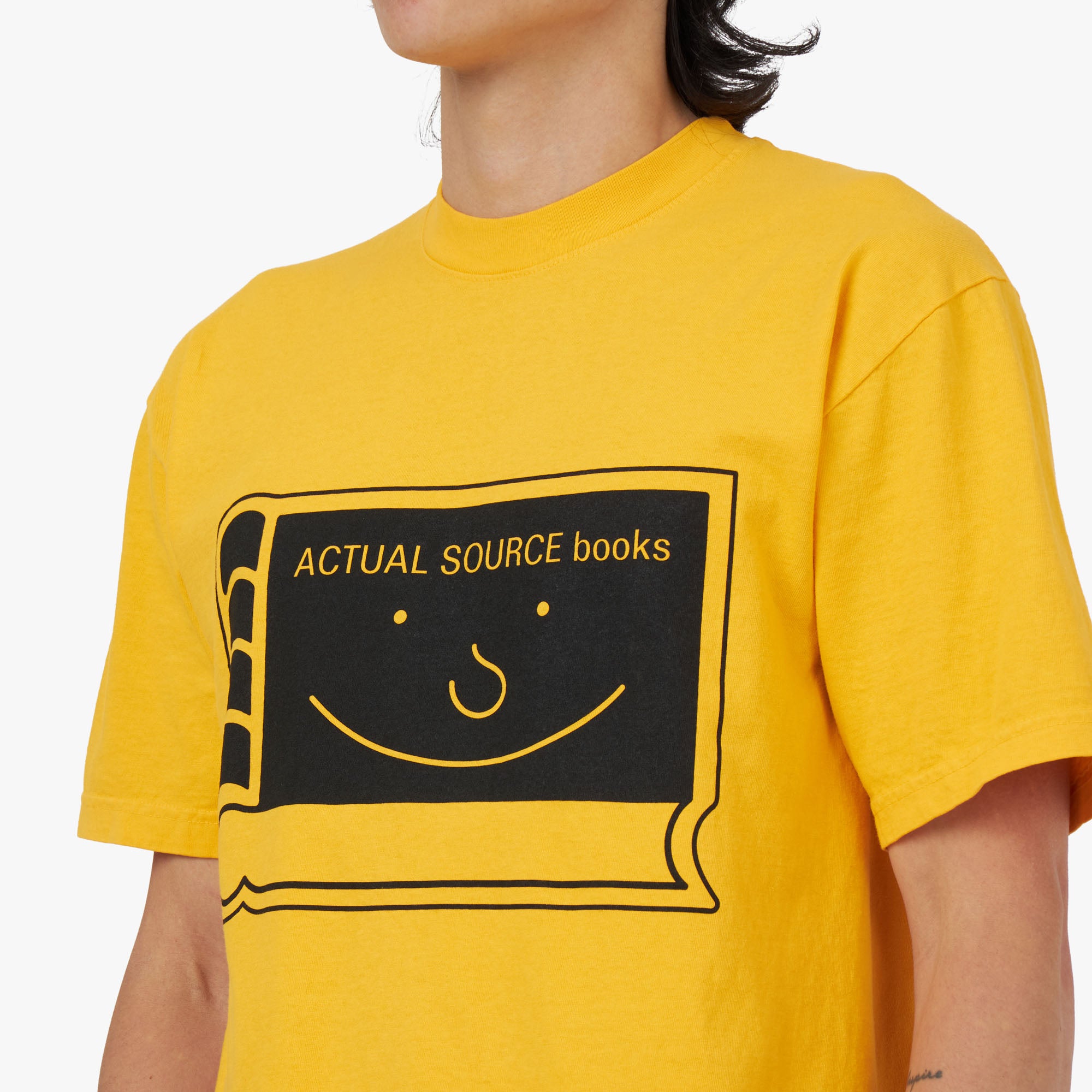 Actual Source Happy Book T-shirt / Yellow – Livestock