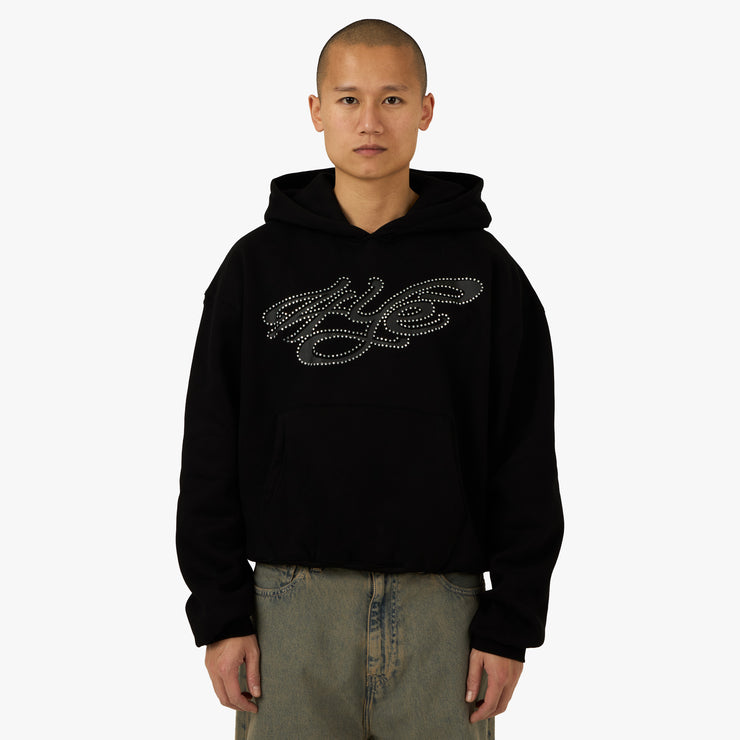 4YE Signature Rhinestone Hoodie Black 1