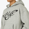 Sweat à capuche 4YE Signature orné de strass, gris clair chiné 4