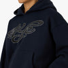 4YE Signature Rhinestone Hoodie Navy 4